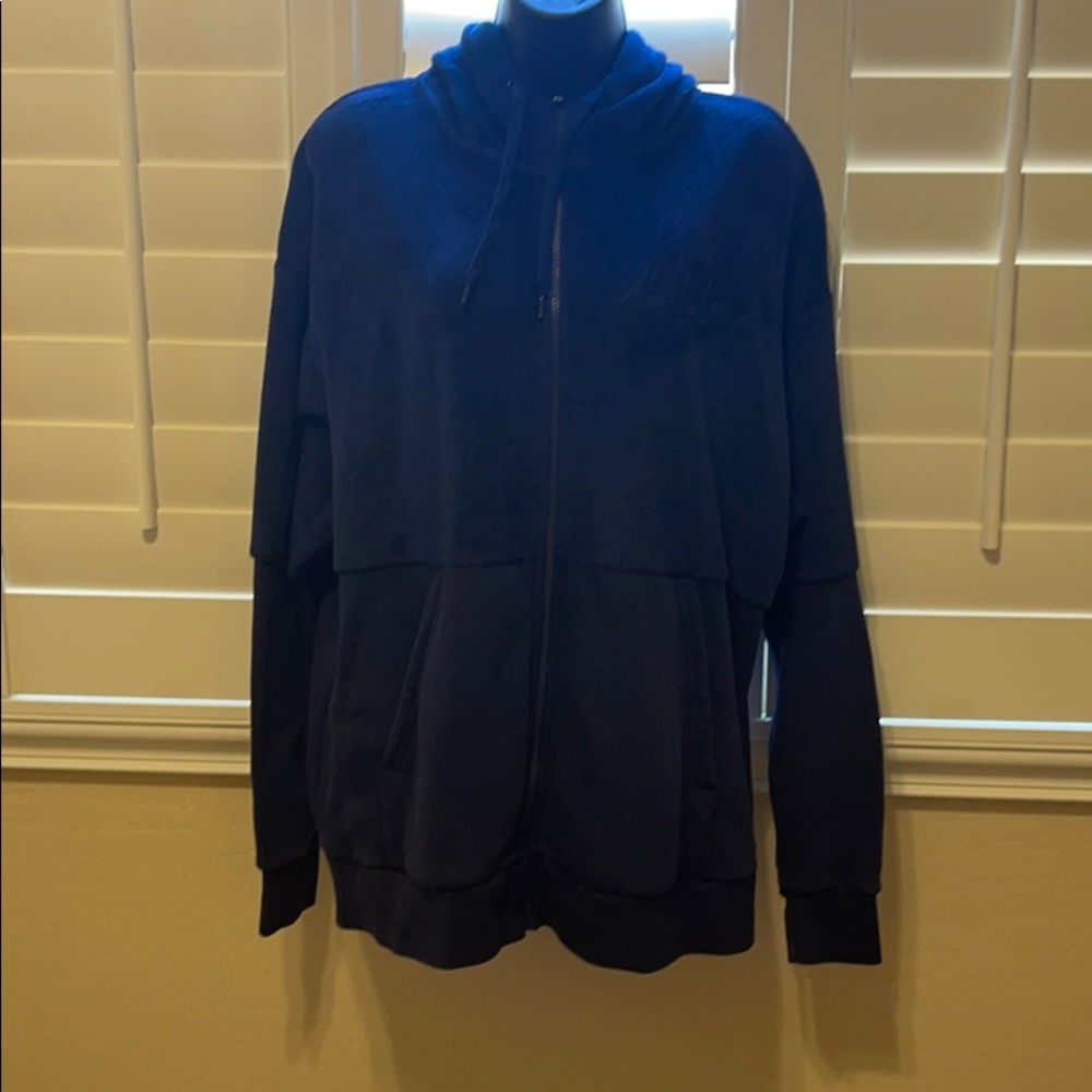 Nike zip up jacket navy size Large